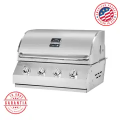 KING GRILL - Parrilla A gas Empotrada 4 Quemadores