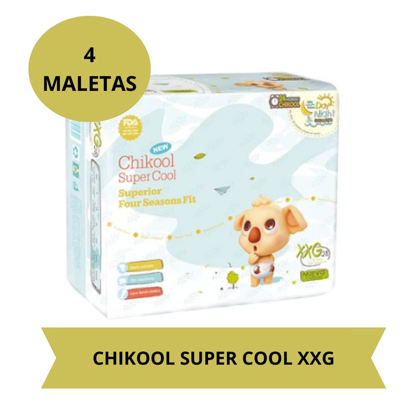 GENERICO - Pañales Chikool Super Cool Talla XXG 12 a 17kg X4 Paquetes