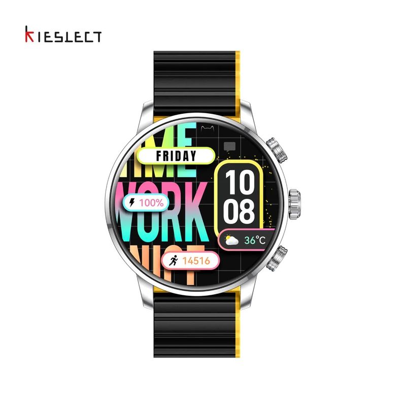 KIESLECT - Smartwatch Kr2 Kieslect Plateado Llamadas y 2 correas