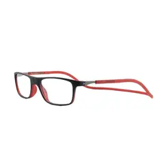 SLASTIK - Lentes Ópticos Jabba Rojo con Clip Magnético