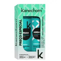 KANECHOM - Kit Pack Shampoo + Acondicionador Argan 600 Ml.