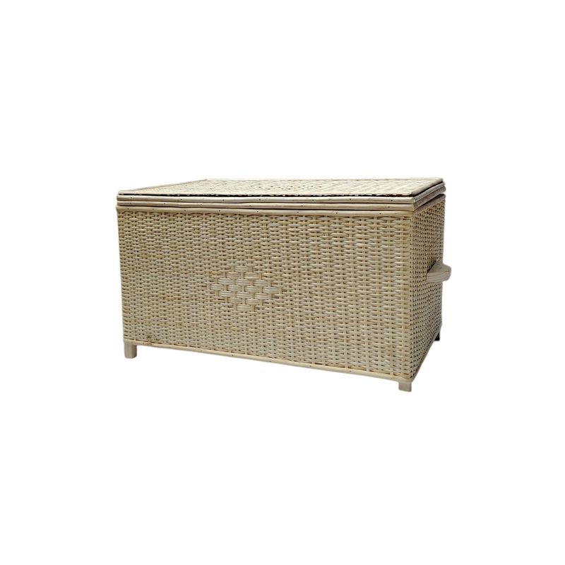 RUSTIC STYLE - Baúl de mimbre color beige modelo Julia