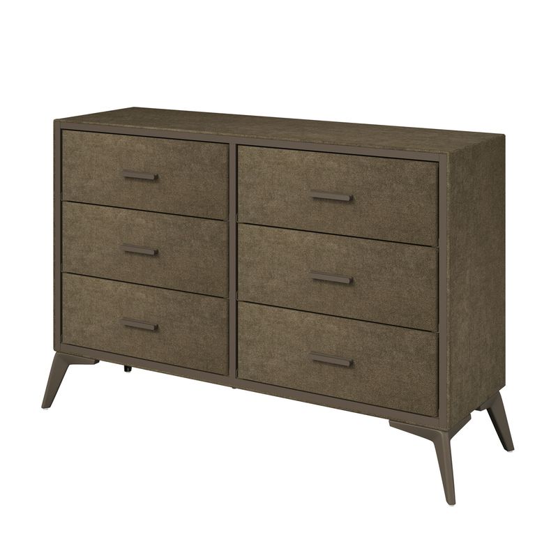 GENERICO - Cómoda Tapizada de 6 Cajones Liviana Madera MDF