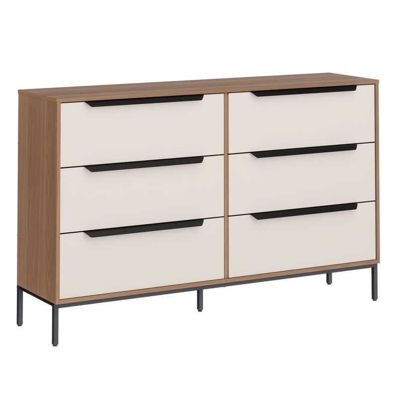 GENERICO - Cajonera Comoda Ancha de 8 Cajones Liviana MDF