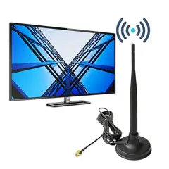 OEM - Antena Tv Digital Hd Con Iman Interior Y Exterior 3 Metros
