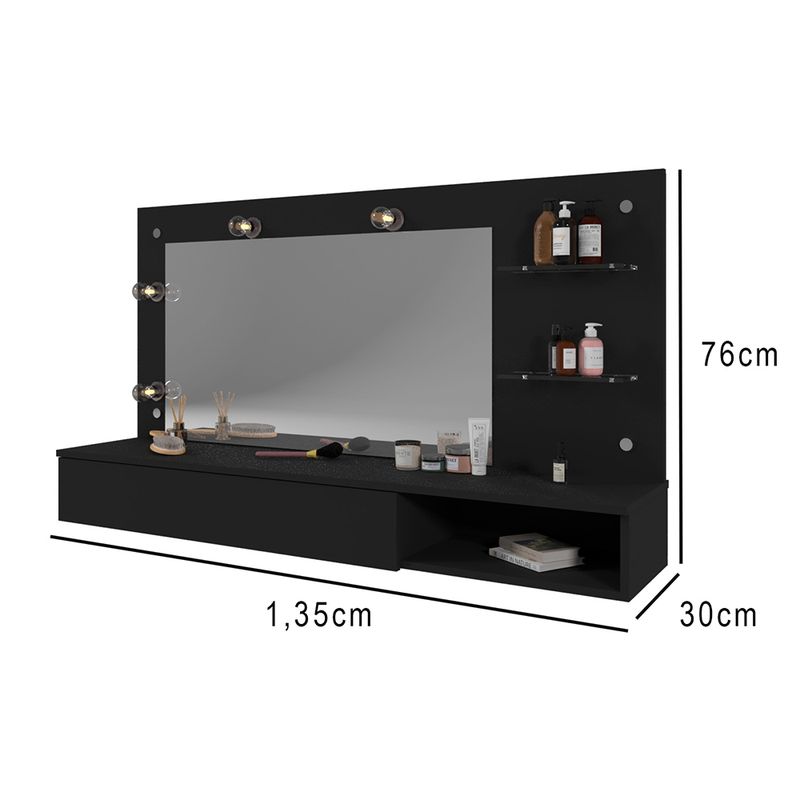 VEKKAHOME - TOCADOR AEREO LUMIERE NEGRO 1C