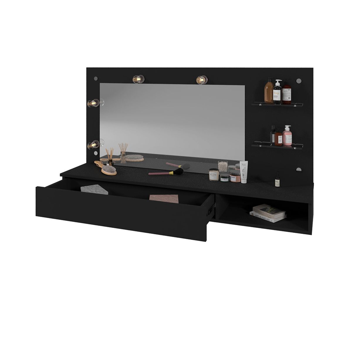 VEKKAHOME - TOCADOR AEREO LUMIERE NEGRO 1C