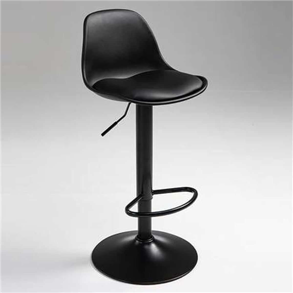 GENERICO - Taburete elegante altura regulable Moby - Negro