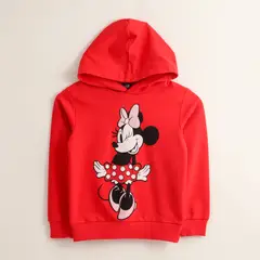 DISNEY - Poleron Cerrado Con Gorro Niña Minnie Character Rojo