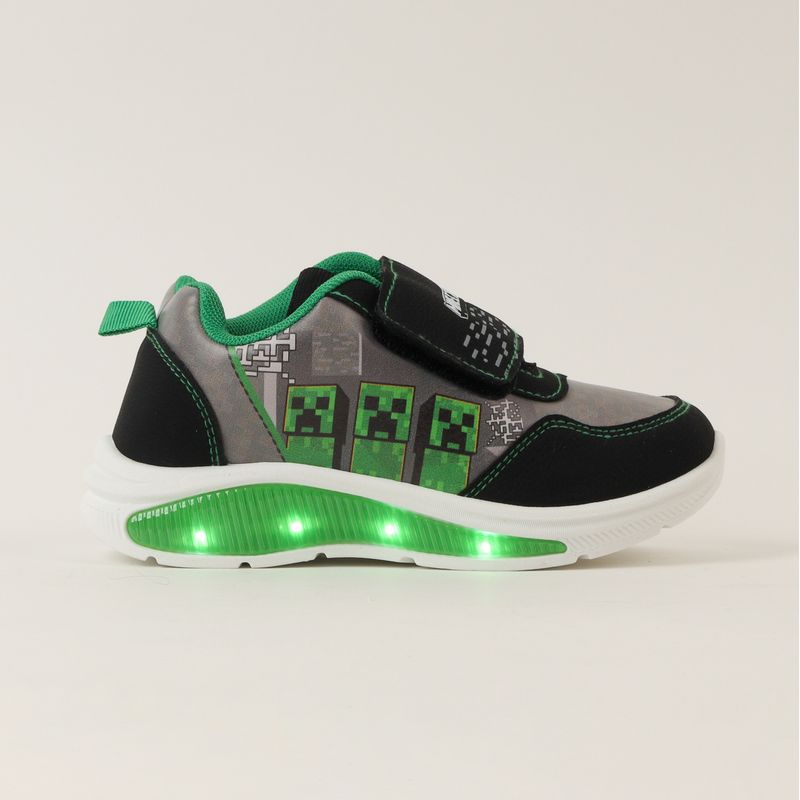 MINECRAFT - Zapatilla Con Luces Niño Tnt Gris Minecraft