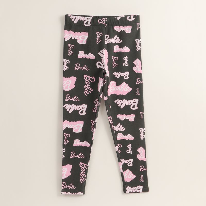 BARBIE - Calza Niña Full Print Logo Negro Barbie