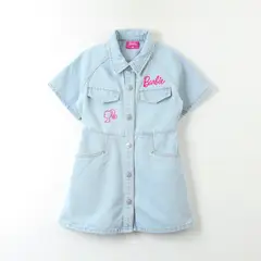 BARBIE - Vestido Niña Denim Cinturon Azul