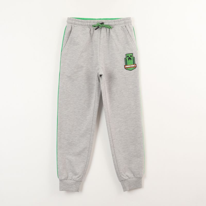MINECRAFT - Pantalon De Buzo Niño Escudo Gris Minecraft