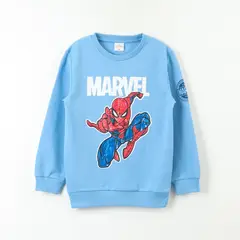 MARVEL - Poleron Cerrado Niño Spiderman Saltando Azul
