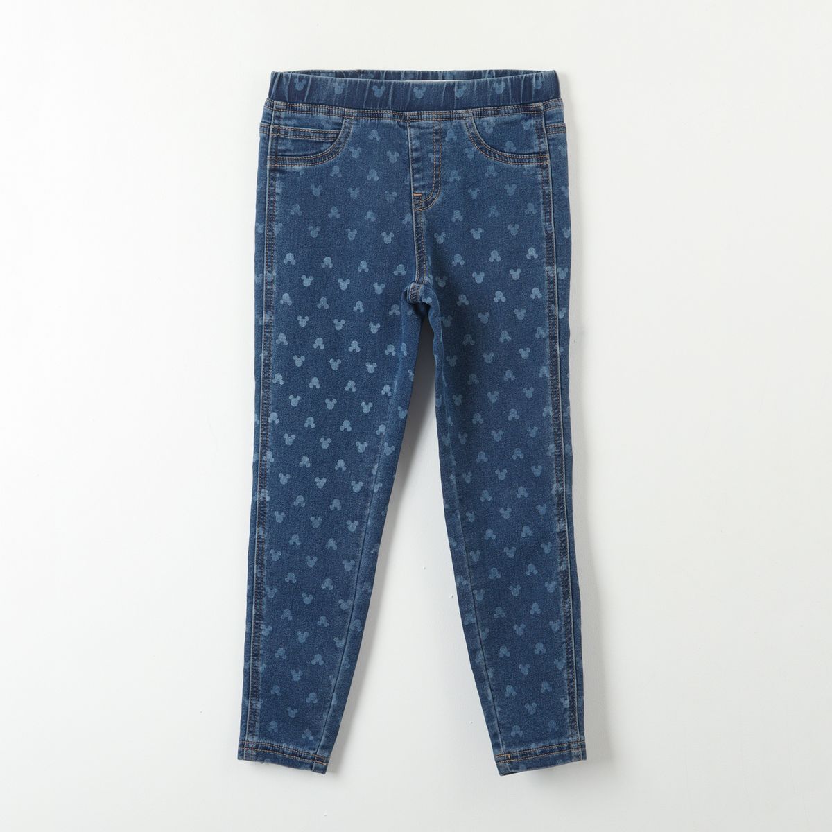 DISNEY - Calza Denim Niña Minnie Corazoncitos Azul Disney