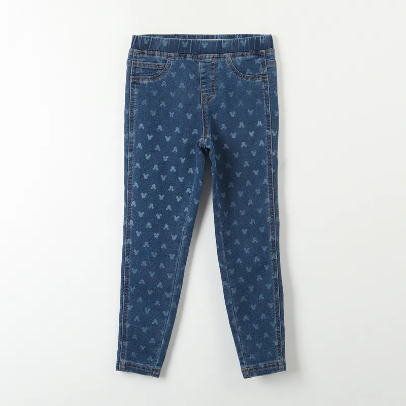 DISNEY - Calza Denim Niña Minnie Corazoncitos Azul Disney