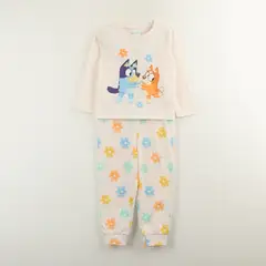 BLUEY - Conjunto Pijama Niña Beige Bingo Y