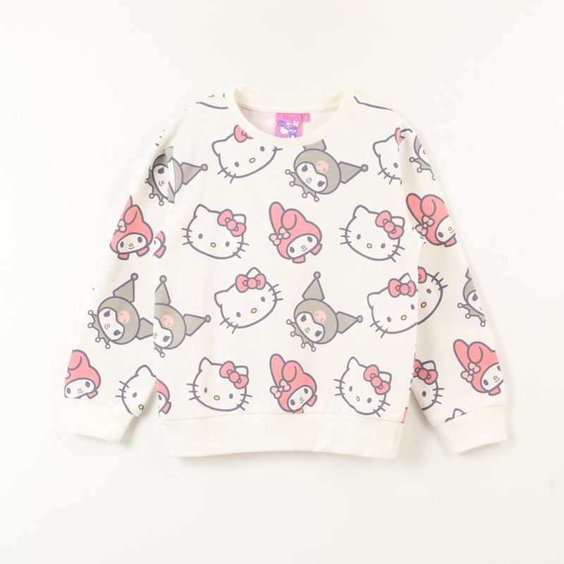 HELLO KITTY - Poleron Cerrado Niña Blanco Kuromi My Melody Y Hello Kitty