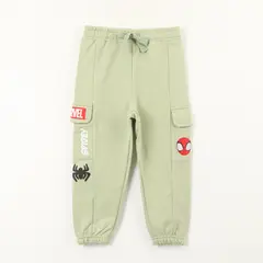 MARVEL - Pantalon Cargo De Buzo Niño Spidey Bolsillos Verde