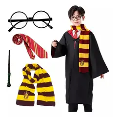 TODODISFRACESCHILE - Disfraz Harry Escudos Bordados Lentes Varita Corbata Talla16