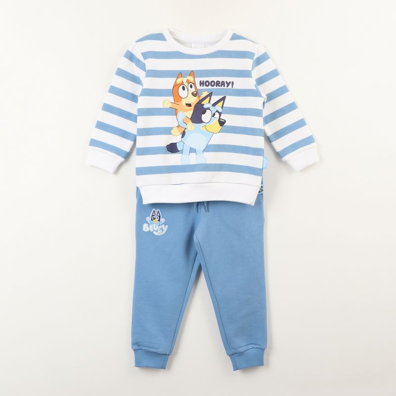 BLUEY - Buzo Niño Rayas Celeste Bluey