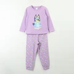 BLUEY - Conjunto Pijama Niña Sentado Morado