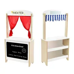 JUGUETON - Juego Madera Puesto Doble Teatro y Mercado