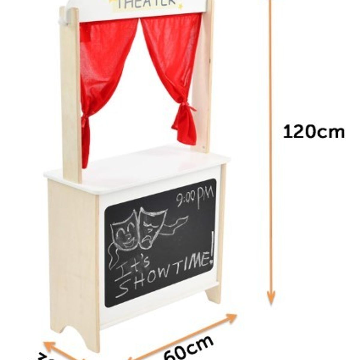 JUGUETON - Juego Madera Puesto Doble Teatro y Mercado