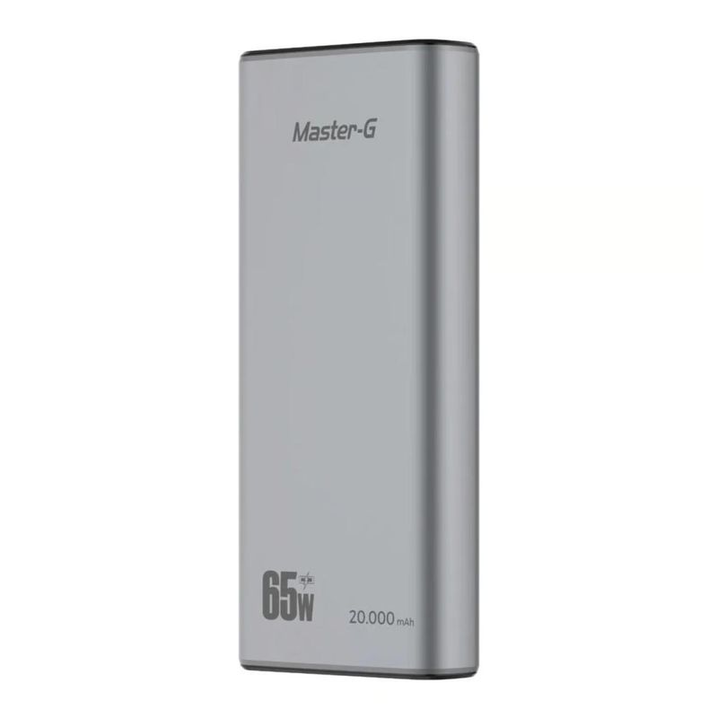 MASTER G - Cargador Portátil Master G 20000 Mah Pd 65w Quick Charge Color Gris