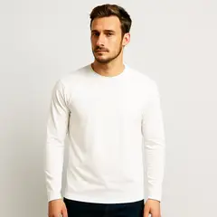 ROLY - Polera manga larga cuello polo para hombre algodón premium