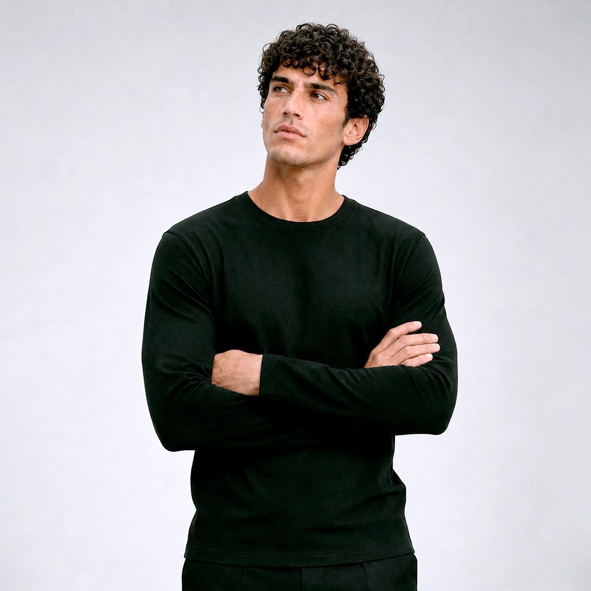 ROLY - Polera manga larga cuello polo para hombre algodón premium roly