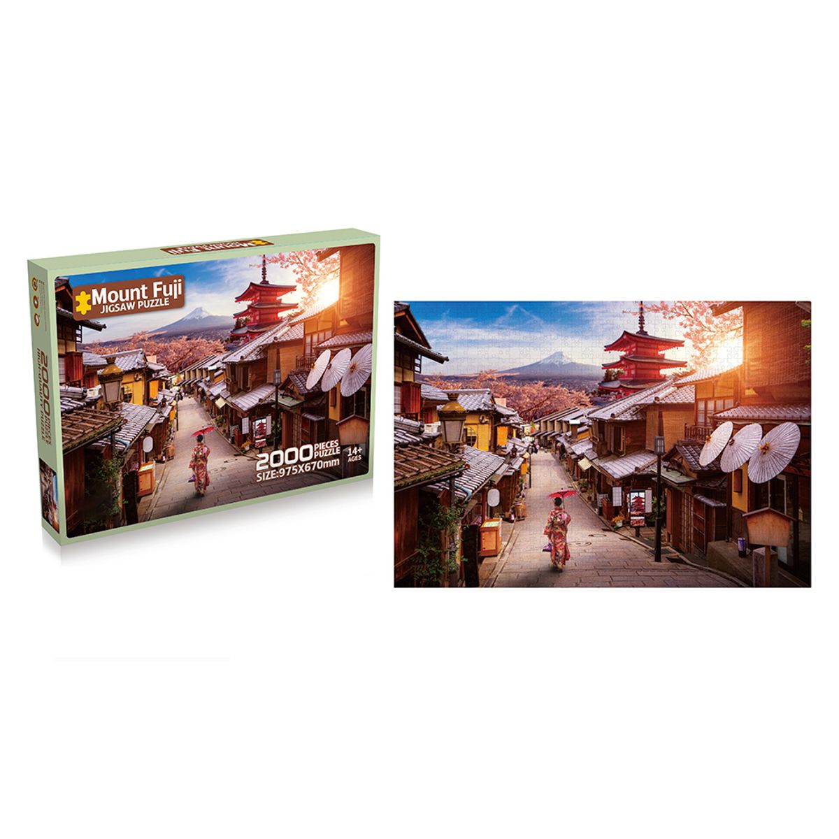 VADELL - Puzzle 2000 piezas Paisaje de Monte Fuji, Japón