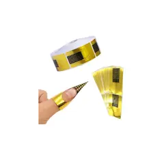 GENERICO - Papel Molde De Uñas Rollo Dorado
