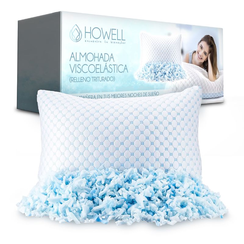 HOWELL - Almohada Viscoelastica Triturada Memory Howell Funda Bambu