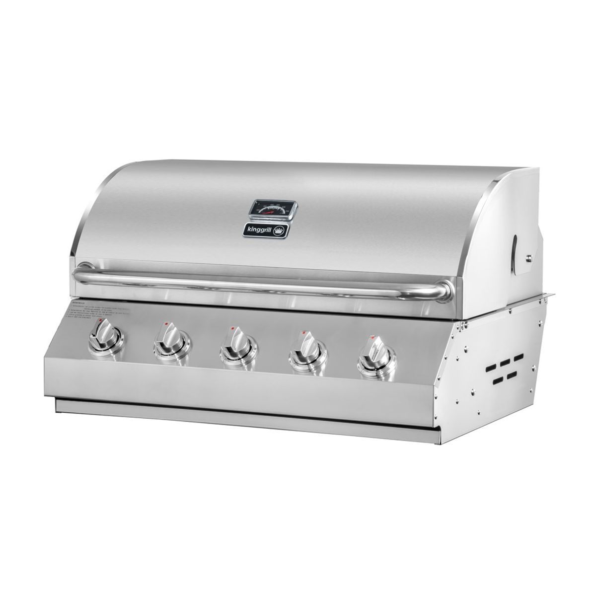 KING GRILL - Parrilla A gas Empotrada 5 Quemadores + Spiedo con Motor