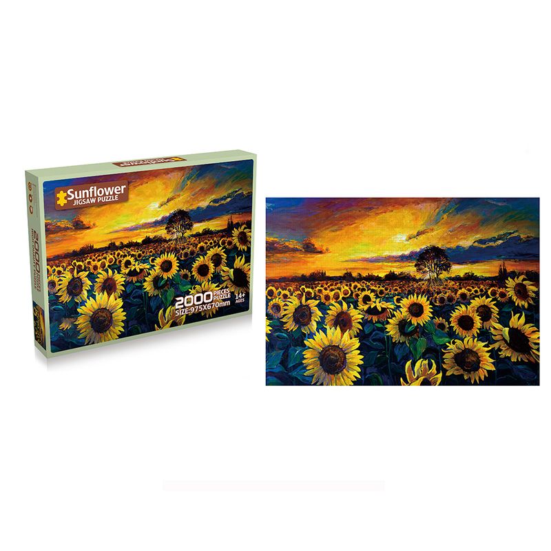 VADELL - Puzzle 2000 piezas Foto de Campo de Girasoles