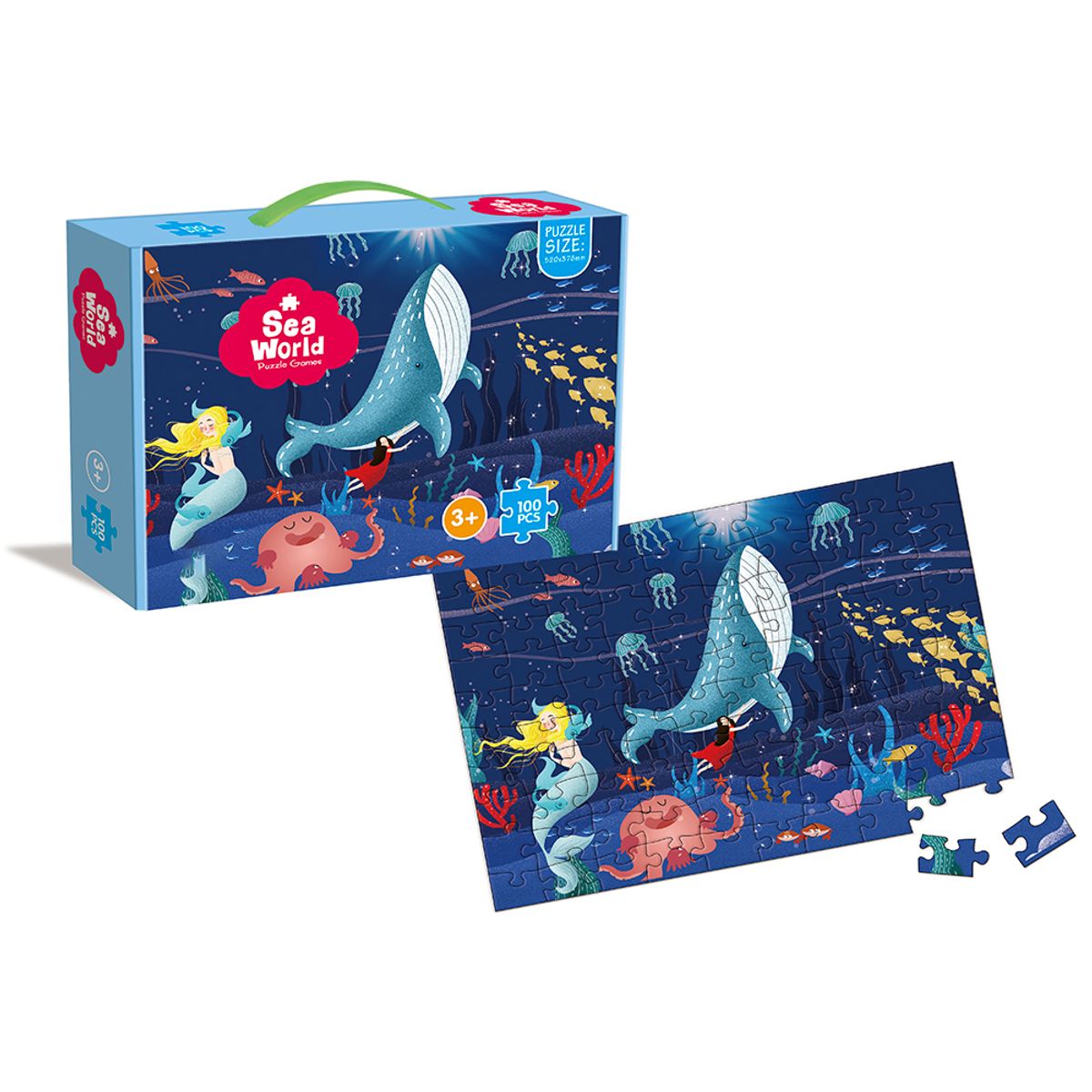 VADELL - Puzzle Infantil 100 piezas Mundo Marino