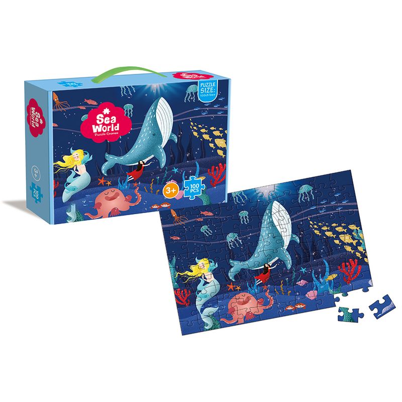 VADELL - Puzzle Infantil 100 piezas Mundo Marino