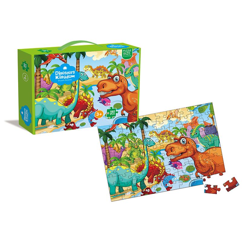 VADELL - Puzzle Infantil 180 piezas Reino de Dinosaurios