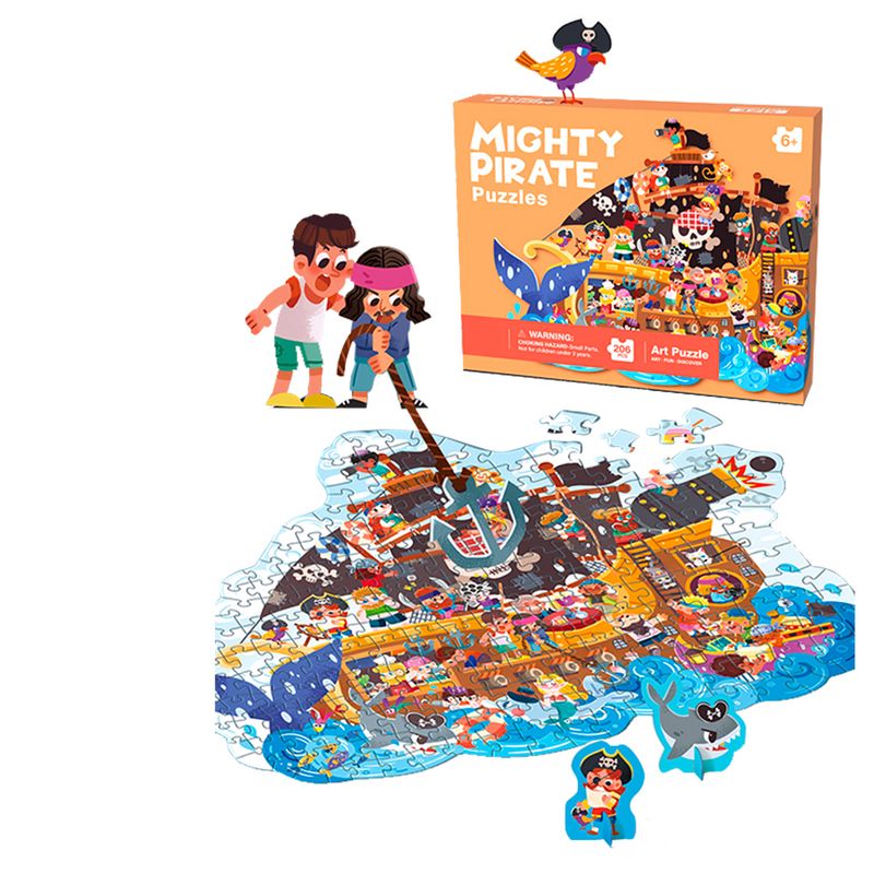 VADELL - Puzzle Infantil 206 piezas Piratas Poderosos