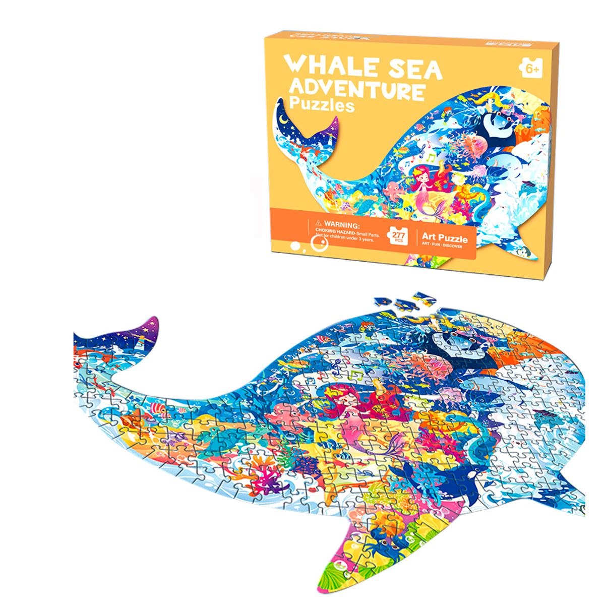VADELL - Puzzle Infantil 277 piezas Aventuras en mar de Ballenas
