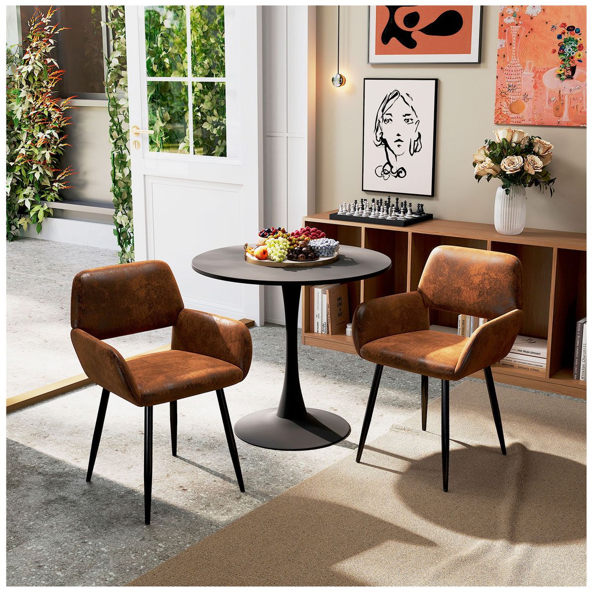 NOVAHUS - Pack 2 Sillas de Comedor Cromwell  Café