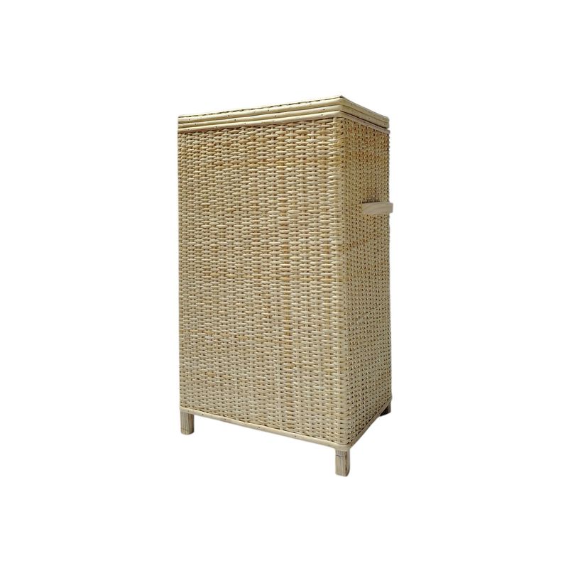 RUSTIC STYLE - Baúl de mimbre color beige modelo Dalia