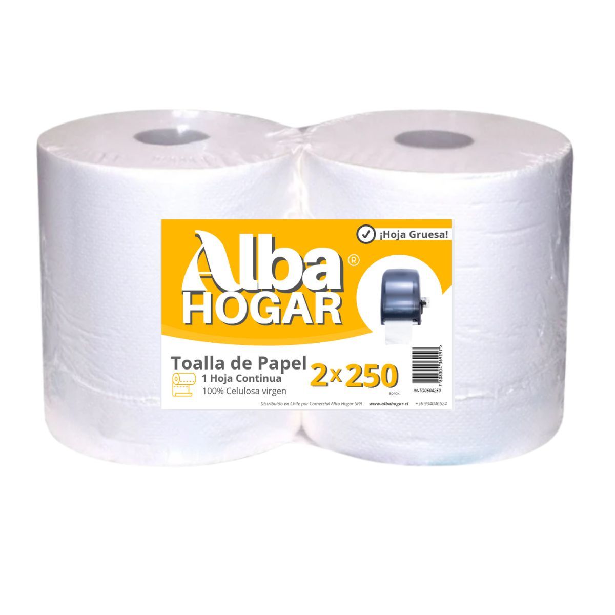 GENERICO - Toalla De Papel Absorbente Alba Hogar 2 x 250aprox.