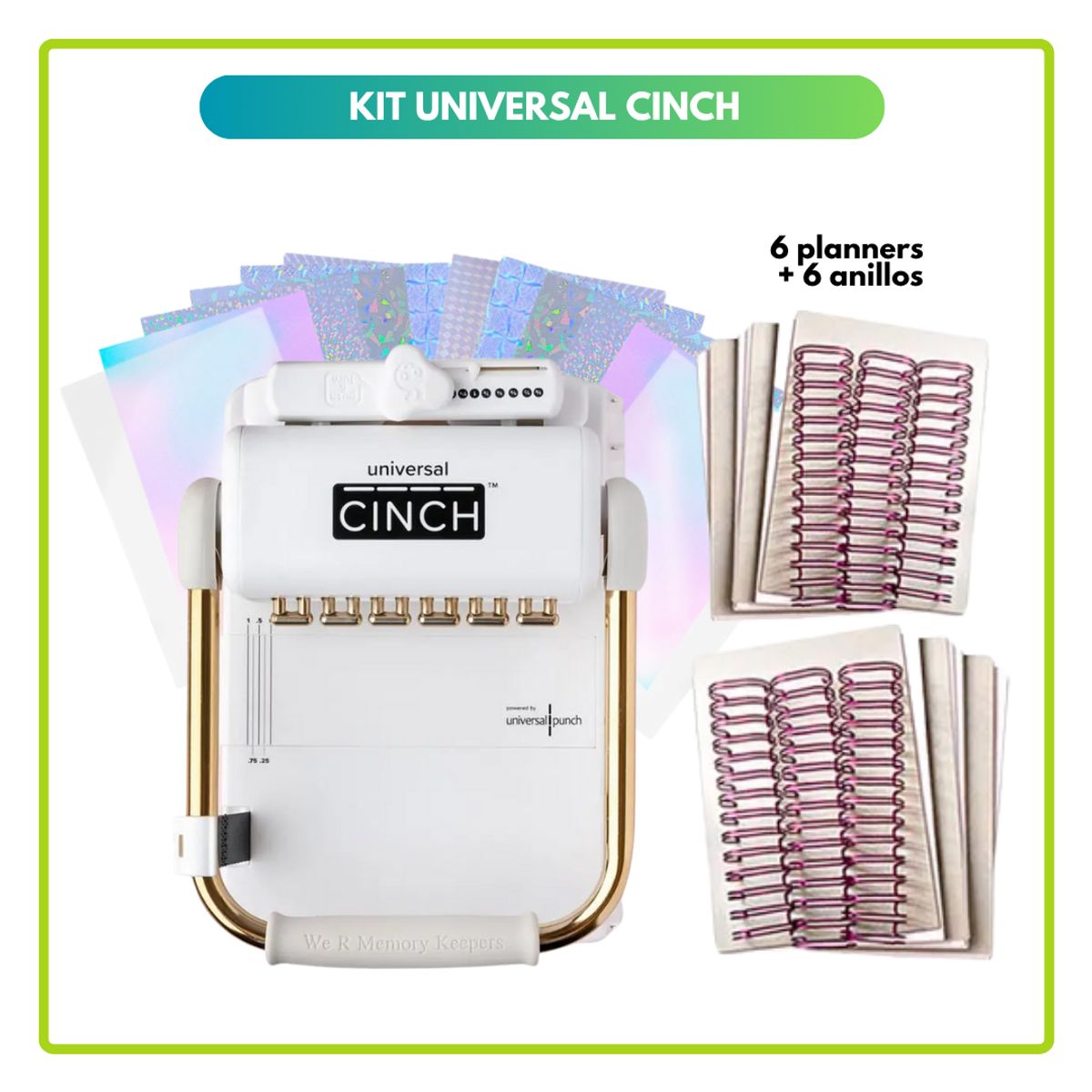 AMERICAN CRAFTS - Encuadernadora UNIVERSAL CINCH + INSUMOS 11