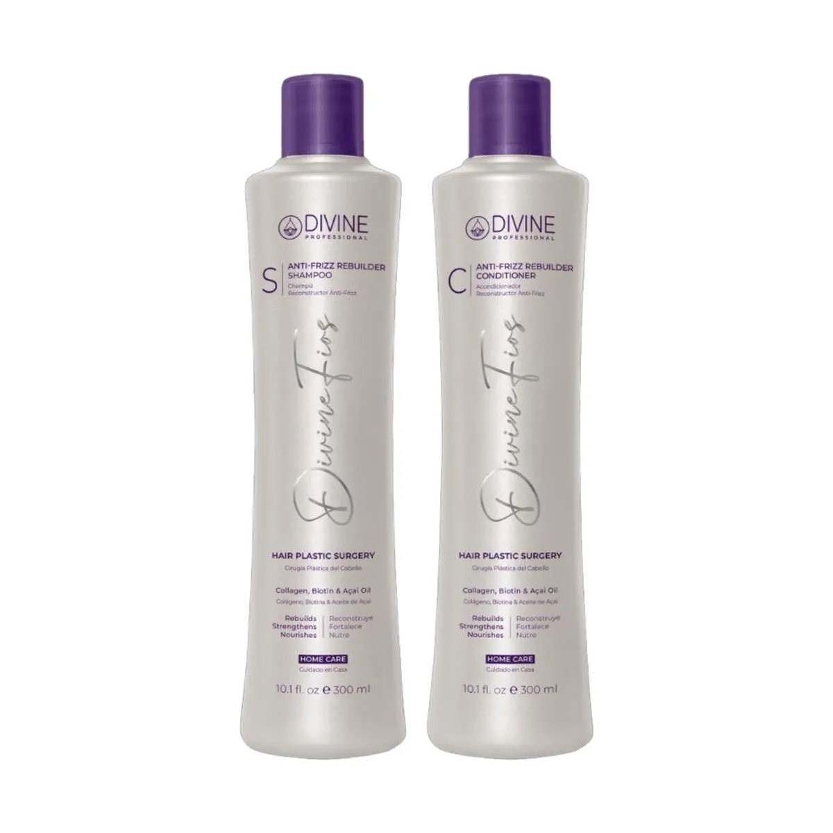DIVINE PROFESSIONAL - Kit Home Care Shampoo + Acondicionador 300 ml cu Divine Pro