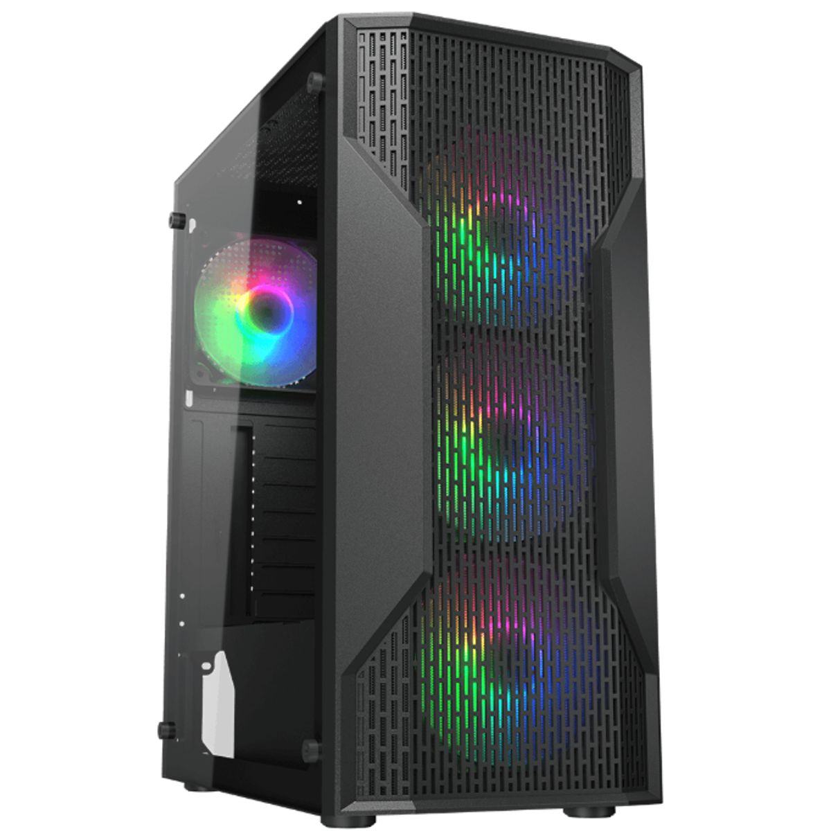 COUGAR - Gabinete - Cougar MX110 RGB - SFuente - ATX - Negro