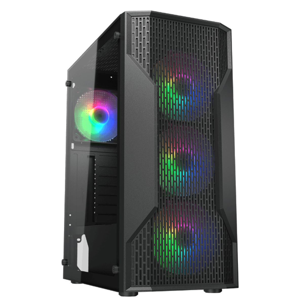 COUGAR - Gabinete - Cougar MX110 RGB - SFuente - ATX - Negro