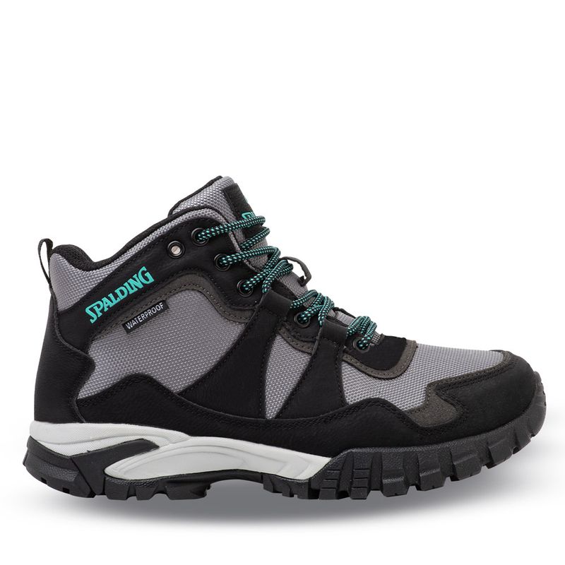 SPALDING - Zapatillas Outdoor Waterproof Mujer Hiker Negro Gris Spalding