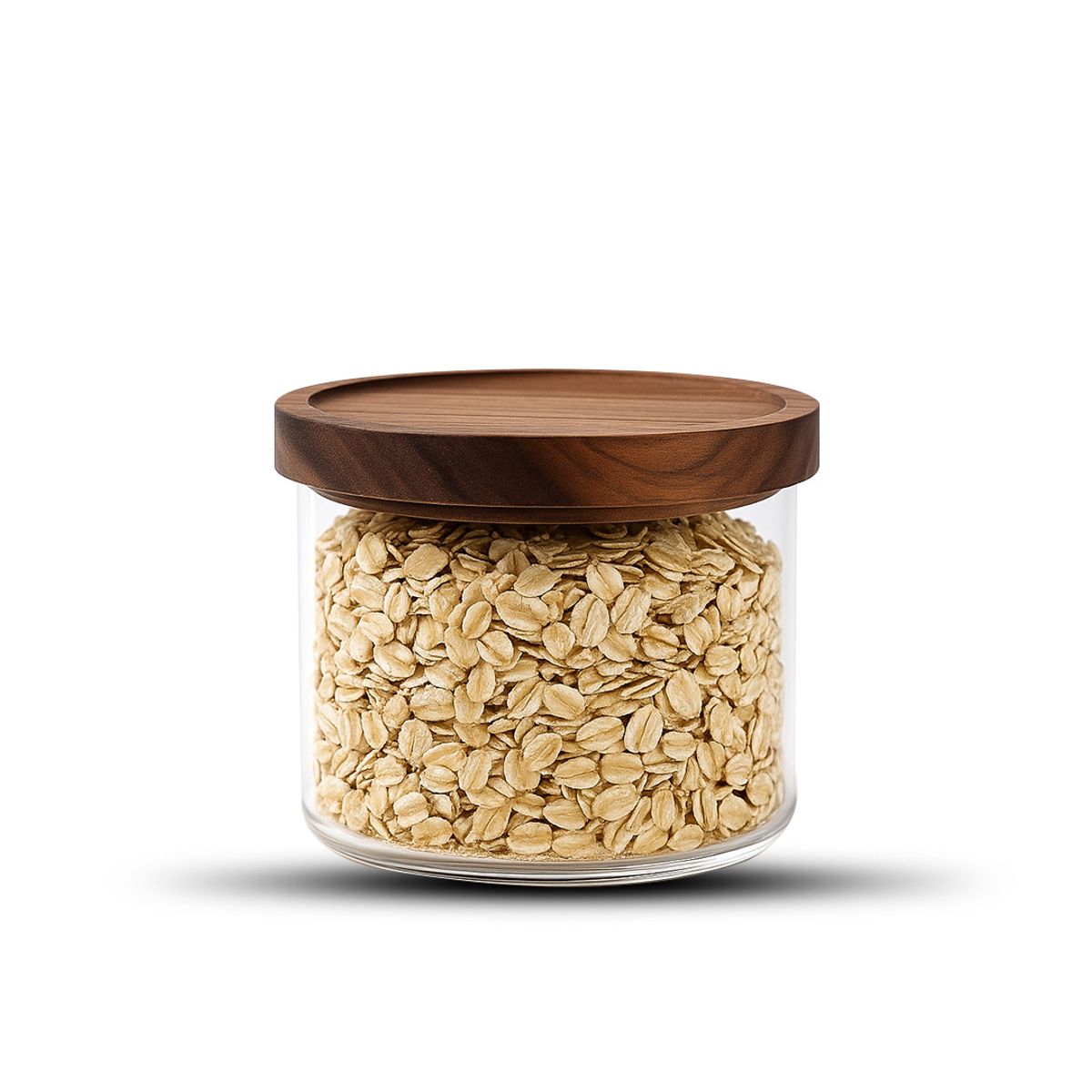 GENERICO - Frasco Contenedor Tarro Hermético Vidrio Tapa Acacia 500ml